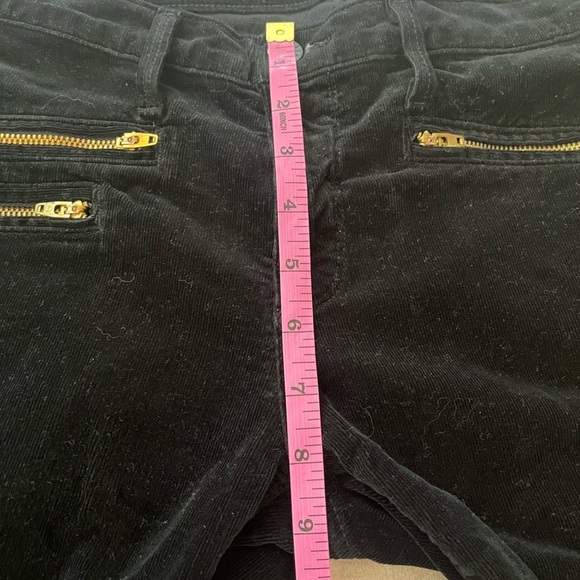 [30RIns27”]AG Moto Stevie Ankle Mid-Rise Slim Straight Black Corduroy - Picture 9 of 9